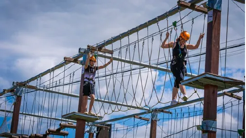 Passerelles et filets structure autoportée